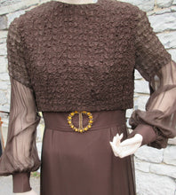 Load image into Gallery viewer, Brown Chiffon Long Dress by Junior Vogue