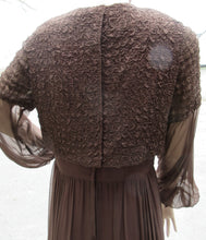 Load image into Gallery viewer, Brown Chiffon Long Dress by Junior Vogue