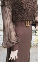 Load image into Gallery viewer, Brown Chiffon Long Dress by Junior Vogue