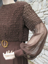 Load image into Gallery viewer, Brown Chiffon Long Dress by Junior Vogue