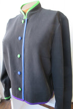 Load image into Gallery viewer, Black Silk Short Jacket by MAGGY LONDON