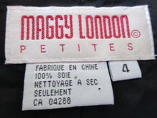 Load image into Gallery viewer, Black Silk Short Jacket by MAGGY LONDON