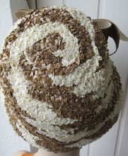 Load image into Gallery viewer, Cream and Beige Raffia Hat by M&#39;sieu Leon
